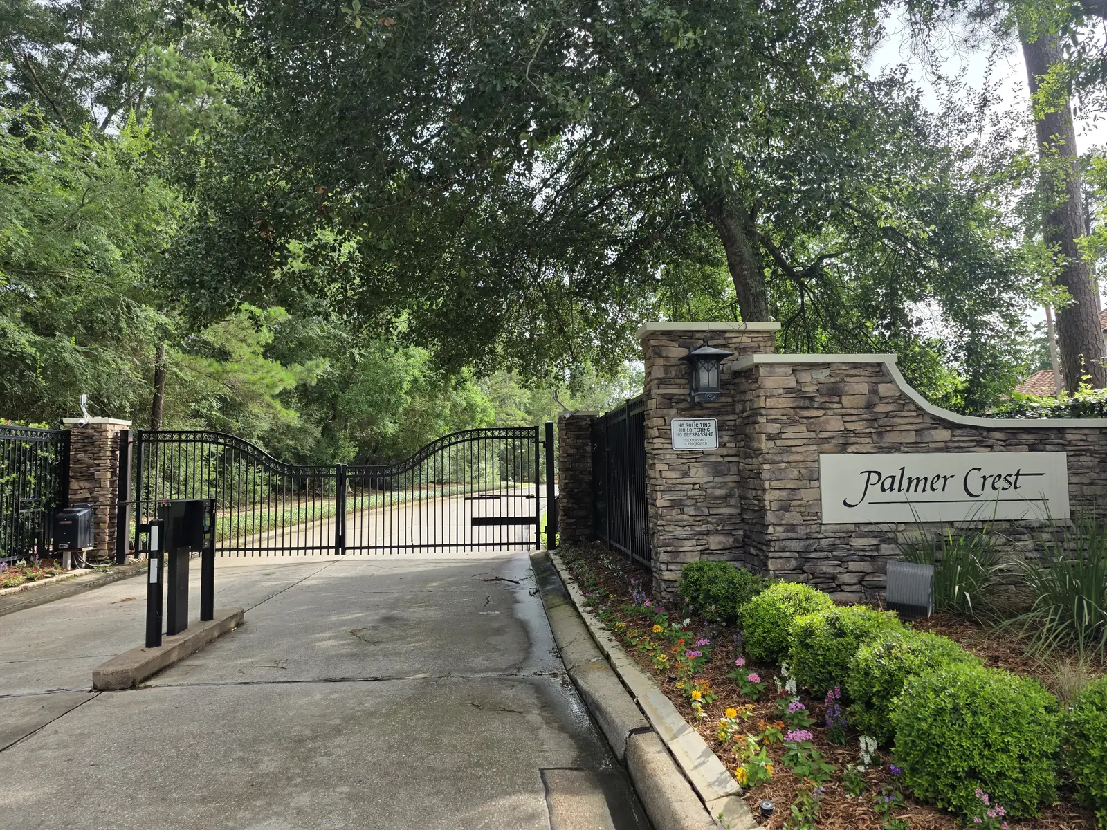 Iron Gate with Stone Columns