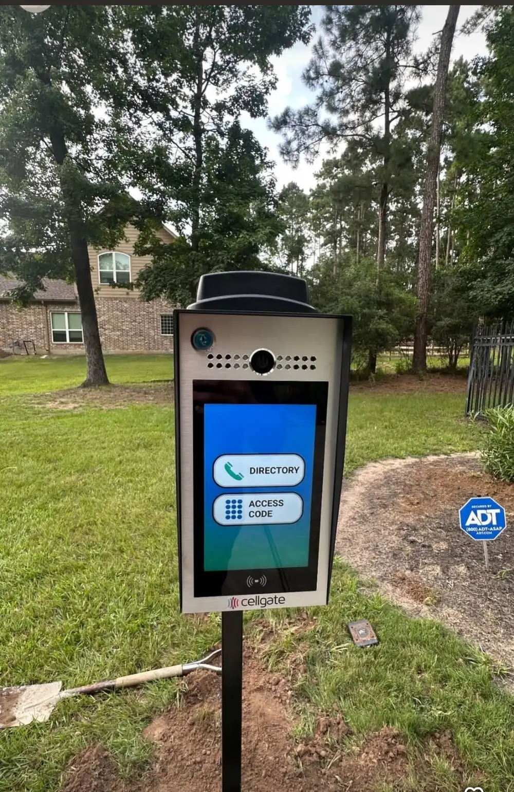 CellGate touchscreen intercom installed by Texas Gates in The Woodlands