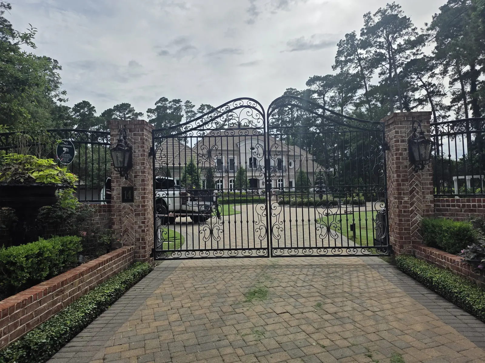 Custom Ornamental Iron Estate Gate